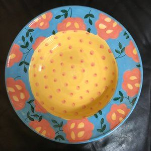 13 inches+ floral ceramic platter